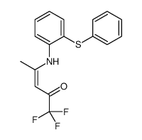 1,1,1-trifluoro-4-(2-phenylsulfanylanilino)pent-3-en-2-one结构式