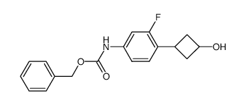 benzyl 3-fluoro-4-(3-hydroxycyclobutyl)phenylcarbamate Structure