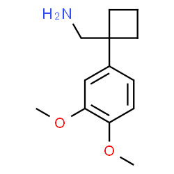 (1-(3,4-二甲氧基苯基)环丁基)甲胺盐酸盐结构式