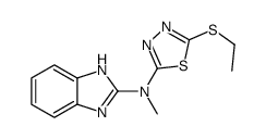 N-(1H-benzimidazol-2-yl)-5-ethylsulfanyl-N-methyl-1,3,4-thiadiazol-2-amine结构式