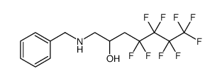 2-Heptanol, 4,4,5,5,6,6,7,7,7-nonafluoro-1-[(phenylmethyl)amino] Structure