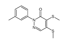 4,5-bis-methylsulfanyl-2-m-tolyl-2H-pyridazin-3-one结构式