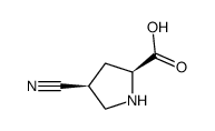 (2S,4S)-4-cyanopyrrolidine-2-carboxylic acid结构式