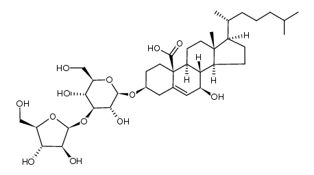 3β-[(3-O-β-D-Arabinofuranosyl-β-D-glucopyranosyl)oxy]-7β-hydroxycholest-5-en-19-oic acid picture