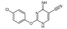 4-amino-2-(4-chlorophenoxy)pyrimidine-5-carbonitrile Structure