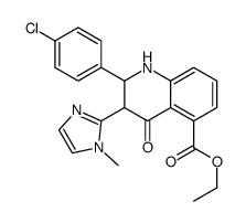 ethyl 2-(4-chlorophenyl)-3-(1-methylimidazol-2-yl)-4-oxo-2,3-dihydro-1H-quinoline-5-carboxylate结构式