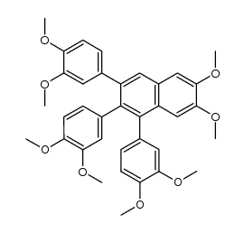 1,2,3-tris(3,4-dimethoxyphenyl)-6,7-dimethoxynaphthalene结构式