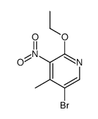 5-Bromo-2-ethoxy-4-methyl-3-nitropyridine structure