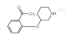 1-[2-(3-Piperidinyloxy)phenyl]-1-ethanone hydrochloride结构式