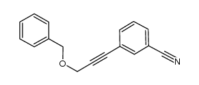 3-(3-benzyloxyprop-1-ynyl)benzonitrile结构式