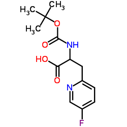 3-(5-Fluoro-2-pyridinyl)-N-{[(2-methyl-2-propanyl)oxy]carbonyl}alanine结构式