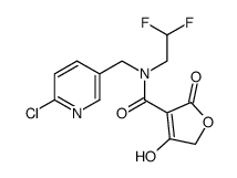 N-[(6-chloropyridin-3-yl)methyl]-N-(2,2-difluoroethyl)-4-hydroxy-2-oxo-2,5-dihydrofuran-3-carboxamide结构式