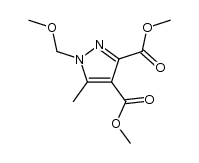 1-(methoxymethyl)-5-methyl-1H-pyrazole-3,4-dicarboxylic acid dimethyl ester结构式