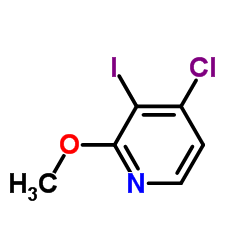 4-氯-3-碘-2-甲氧基吡啶结构式