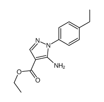 ethyl 5-amino-1-(4-ethylphenyl)pyrazole-4-carboxylate结构式