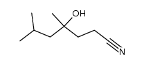 4-hydroxy-4,6-dimethylheptanenitrile结构式