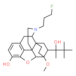 N-(3-fluoropropyl)-N-norbuprenorphine结构式