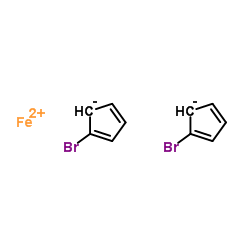 Iron(2+) bis(2-bromo-2,4-cyclopentadienide) structure