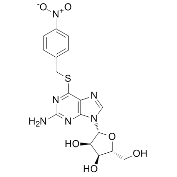 S-(对硝基苄基)-6-硫鸟嘌呤结构式