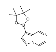 3-(4,4,5,5-tetramethyl-1,3,2-dioxaborolan-2-yl)pyrazolo[1,5-a]pyrazine结构式