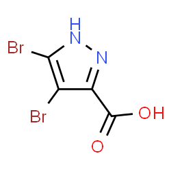 3,4-dibromo-1H-pyrazole-5-carboxylic acid structure