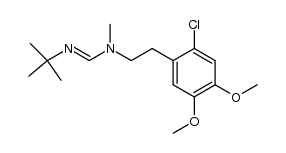 N-methyl-N-[(2-chloro-4,5-dimethoxyphenyl)ethyl]-N'-tert-butylformamidine Structure