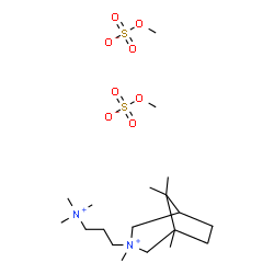 S,S'-dimethyl 1,3,8,8-tetramethyl-3-[3-(trimethylammonio)propyl]-3-azoniabicyclo[3.2.1]octane disulphate Structure