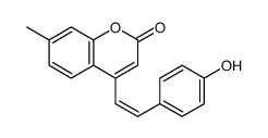 4-[2-(4-hydroxyphenyl)ethenyl]-7-methylchromen-2-one结构式