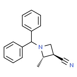 trans-(2S,3R)-1-benzhydryl-2-methyl-azetidine-3-carbonitrile Structure