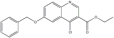 6-Benzyloxy-4-chloro-quinoline-3-carboxylic acid ethyl ester Structure