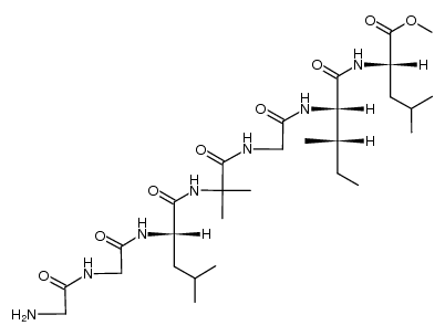 H-Gly-Gly-Leu-Aib-Gly-Ile-Leu-OMe结构式