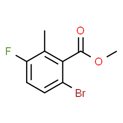 6-溴-3-氟-2-甲基苯甲酸甲酯结构式