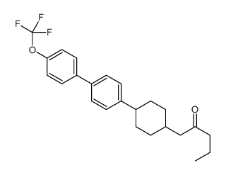 1-[4-[4-[4-(trifluoromethoxy)phenyl]phenyl]cyclohexyl]pentan-2-one Structure