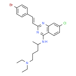 N4-(2-(4-Bromostyryl)-7-chloroquinazolin-4-yl)-N1,N1-diethylpentane-1,4-diamine结构式