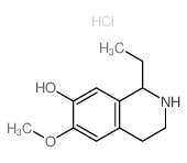 7-Isoquinolinol,1-ethyl-1,2,3,4-tetrahydro-6-methoxy-, hydrochloride (1:1)结构式