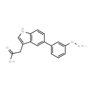 5-(3-甲氧基苯基)吲哚-3-乙酸结构式