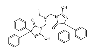 3-[[(2,5-dioxo-4,4-diphenyl-imidazolidin-1-yl)methyl-ethyl-amino]methy l]-5,5-diphenyl-imidazolidine-2,4-dione structure