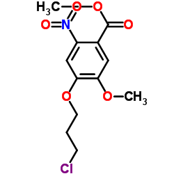 Methyl 4-(3-chloropropoxy)-5-methoxy-2-nitrobenzoate structure