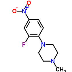 1-(2-Fluoro-4-nitrophenyl)-4-methylpiperazine structure