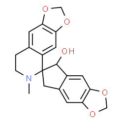 (5S,8'R)-6',7,8,8'-Tetrahydro-6-methyl-spiro[1,3-dioxolo[4,5-g]isoquinoline-5(6H),7'-[7H]indeno[4,5-d][1,3]dioxol]-8'α-ol structure