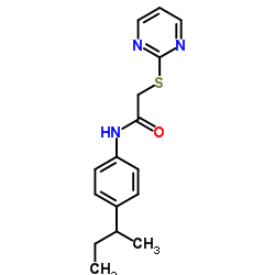 N-[4-(SEC-BUTYL)PHENYL]-2-(2-PYRIMIDINYLSULFANYL)ACETAMIDE picture