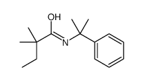 2,2-dimethyl-N-(2-phenylpropan-2-yl)butanamide结构式