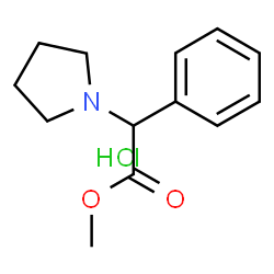 Methyl 2-phenyl-2-(pyrrolidin-1-yl)acetate (hydrochloride) Structure