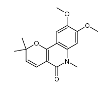 8,9-dimethoxy-2,2,6-trimethyl-2,6-dihydro-pyrano[3,2-c]quinolin-5-one Structure