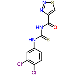 N-[(3,4-Dichlorophenyl)carbamothioyl]-1,2,3-thiadiazole-4-carboxamide结构式