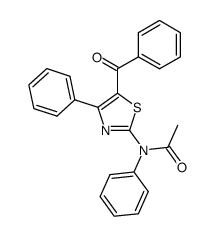 N-(5-benzoyl-4-phenyl-thiazol-2-yl)-N-phenyl-acetamide结构式