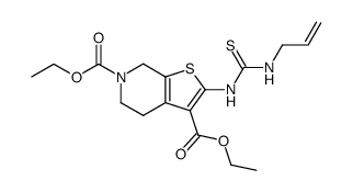 diethyl 2-{[(2-propenyl)-aminothioxomethyl]-amino}-4,5,6,7-tetrahydrothieno[2,3-c]pyridine-3,6-dicarboxylate Structure