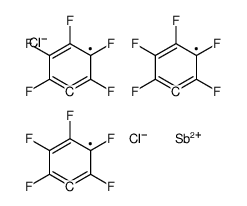 dichloro-tris(2,3,4,5,6-pentafluorophenyl)-λ5-stibane Structure