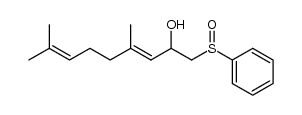 1-benzenesulfinyl-4,8-dimethyl-nona-3,7-dien-2-ol结构式