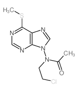 N-(2-chloroethyl)-N-(6-methylsulfanylpurin-9-yl)acetamide结构式